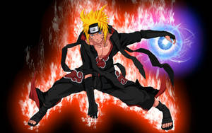 Upea taideteos Minato Namikazesta Naruto-työpöydän taustakuvassa.
