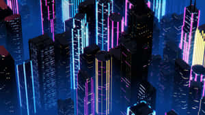 Neon City -taustakuva — Neonkaupunki Taustakuvat