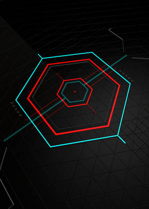 Neon-kuusikulmiolaser-taustakuva — OnePlus Pad 2 Pro Taustakuvat