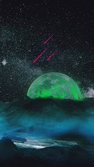 Neonkuu Meteoritit -taustakuva — Neon kuu Taustakuvat