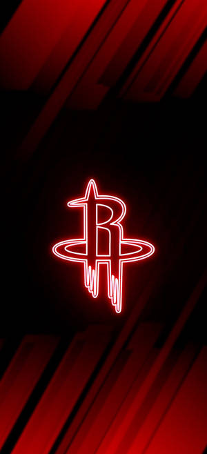Neonpunainen Houston Rockets -taustakuva — iPhone 13 Pro Taustakuvat