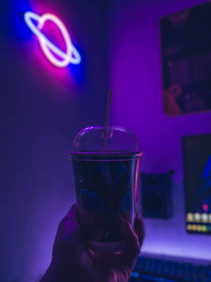 Neonvioletti esteettinen LED-kyltti