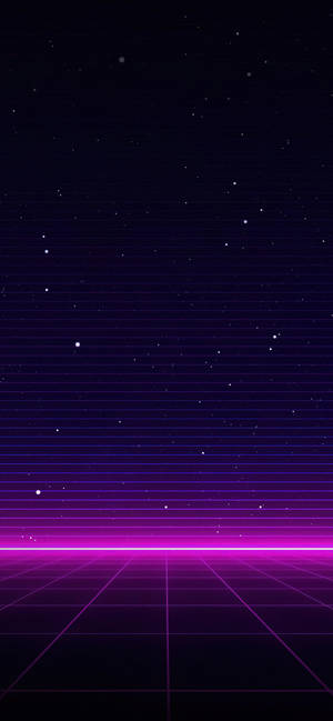 Neon Purple Iphone Galaxy Stripes — iPhone 18 Pro Taustakuvat
