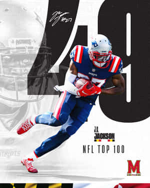 NFL Top 100 2021 Sija 49 Jalkapallon Kulmapuolustaja JC Jackson — Jalkapallo Taustakuvat