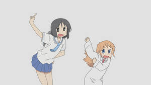 Nichijou Nano ja Hakase tanssimassa — Anime tanssi Taustakuvat