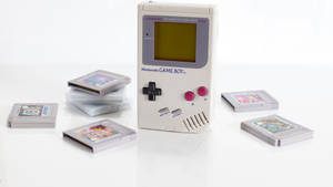 Nintendo Game Boy pelikasettien kanssa -taustakuva