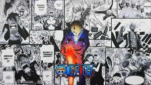 Olkihattukokki Sanji Manga-paneeli taustakuva — Manga-paneeli Taustakuvat