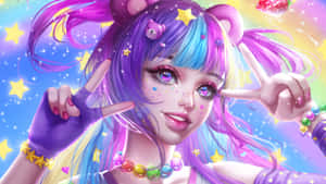 Violetti anime-taustakuva