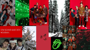 One Direction joulukollaasi taustakuva — Joulukollaasi Taustakuvat