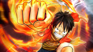 One Piece - hahmo nyrkki kädessä — Luffy Taustakuvat