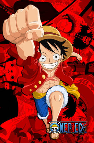 One Piece Luffy PFP punainen juliste merirosvojen kanssa — Honor MagicPad4 Taustakuvat