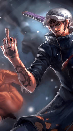 One Piece Puhelin Laki Keskisormi