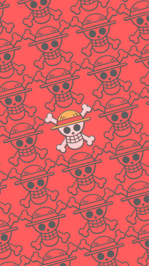 One Piece Puhelimen Jolly Roger -kollaasi