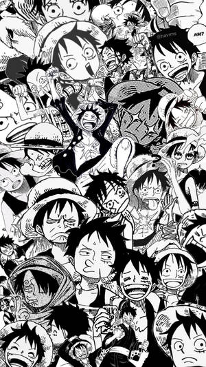 One Piece Puhelin Luffy Manga Kollaasi
