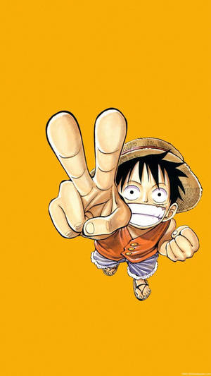 One Piece Puhelin Luffy Rauhanmerkki