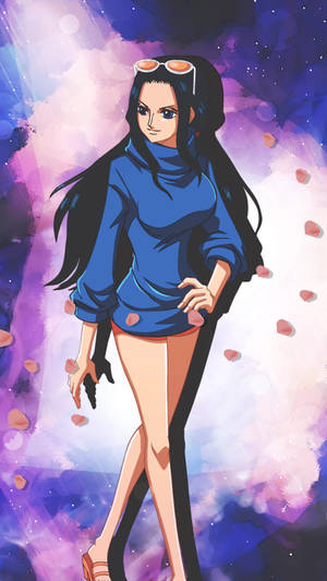 One Piece Puhelimen Boa Sinisessä Neuleessa