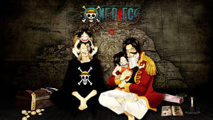 One Piece -työpöytätaustakuva: Luffy, Lohikäärme ja Roger — One piece työpöytä Taustakuvat