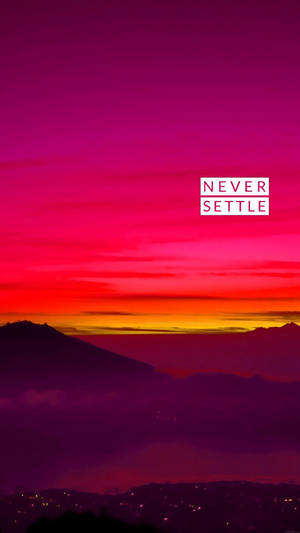 Oneplus Never Settle Dusk -taustakuva