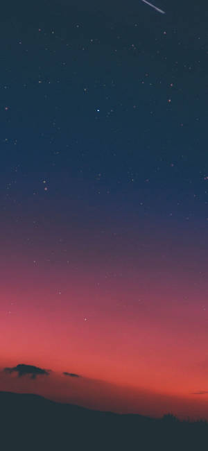 1125x2436 Yötaivas Auringonlasku Vaaleanpunainen Luonto iPhone X -taustakuva. iPhone X — iPhone X Taustakuvat