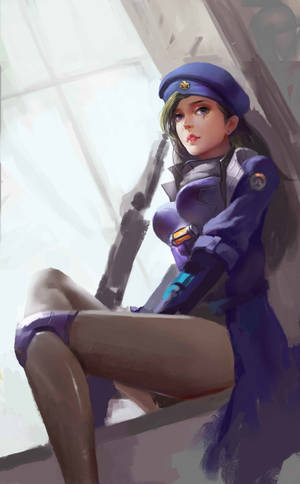 Overwatch puhelin Ana ase maalaus — Galaxy Tab Active5 Taustakuvat