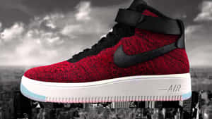 Nike Af1 — Tummanpunainen Taustakuvat