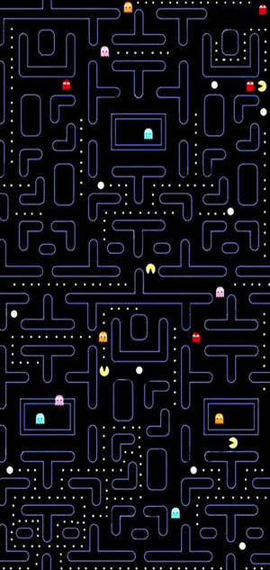 Galaxy S10 Plus Pac-Man-pelin käyttöliittymätaustakuva — iPhone 13 Pro Max Taustakuvat