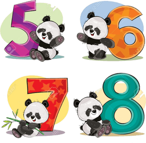Panda_ Numerot_5-8 — Panda Taustakuvat