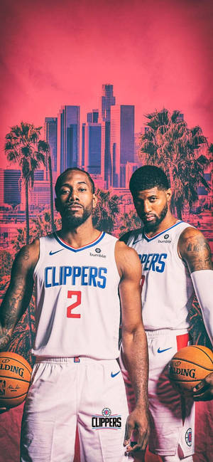 Paul George Ja Kawhi Leonard -puhelimen taustakuva — iPhone 12 Taustakuvat