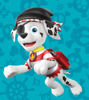 Paw Patrol Merirosvo Marshall -taustakuva — Galaxy Z Fold Taustakuvat