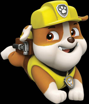 Paw Patrol Rubble Työkalupakin Kanssa -taustakuva — Galaxy Z Fold Taustakuvat
