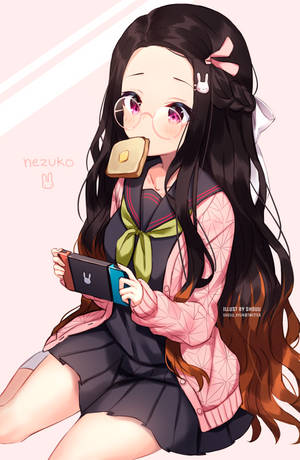 Pelaava Demon Slayer Nezuko — Honor MagicPad 3 Pro 12.3 Taustakuvat