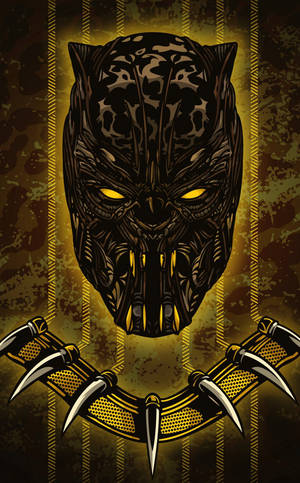 Pelottava kultainen jaguaari Killmonger tapetti — Honor Pad Taustakuvat