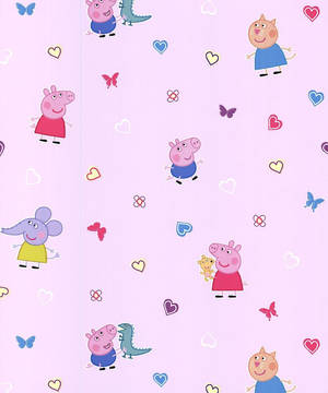 Yksinkertainen Peppa Possu -doodle-kuvio -taustakuva — Söpö possu Taustakuvat