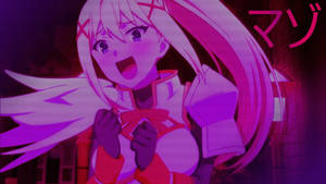 Pinkki Anime-estetiikka Darkness -taustakuva — Pinkki anime estetiikka Taustakuvat