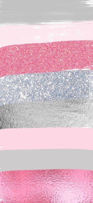 Pinkki Hopea Glitterraidat — iPhone 15 Taustakuvat