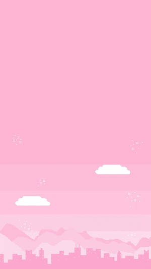 Pinkki Kawaii-kaupunki