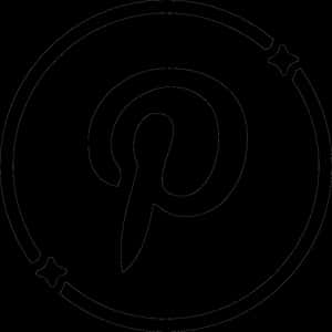 Pinterest-logon ääriviivat