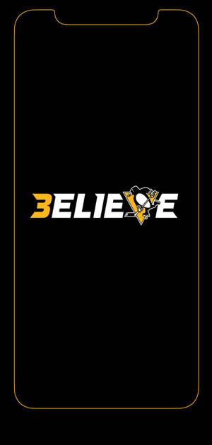 Pittsburgh Penguins believe -logo -taustakuva — iPhone 14 Plus Taustakuvat