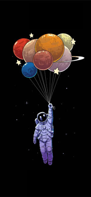 Astronautti-iPhone — iPhone 16 Pro Max Taustakuvat