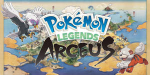 Pokemon Legends Arceus Braviary ja Growlithe -taustakuva — Pokémon legends arceus Taustakuvat