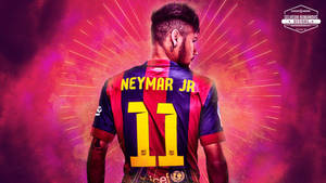 Pop-taiteellinen Neymar JR -taideteos -taustakuva.