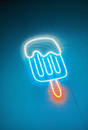 Popsicle Neon Sininen iPhone — Xiaomi Pad 9 Pro Taustakuvat