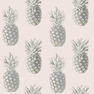 Ananas-kuvio poskenpunaisella taustalla HD-tapetti — Pixel Watch Taustakuvat