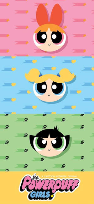 Powerpuff Girls Kollaasijuliste taustakuva — iPhone 15 Plus Taustakuvat