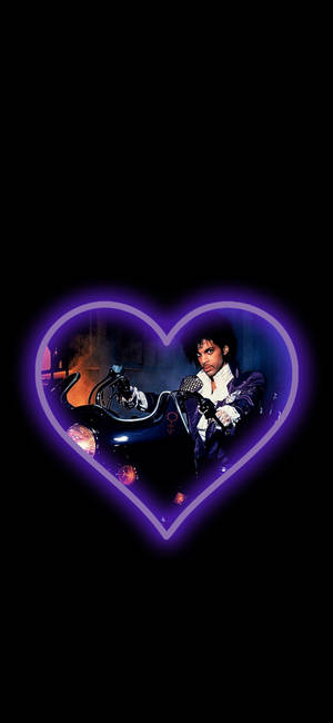 Prince Purple Heart Taide Puhelin taustakuva. — iPhone 12 Taustakuvat