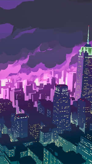 Promare 2019 Elokuva Anime Rakennus — Anime maisema GIF Taustakuvat