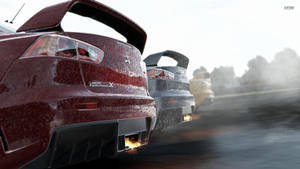Punainen auto leikattuna näkymänä Project Cars -pelistä — Project cars Taustakuvat