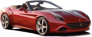 Punainen Ferrari avoauto