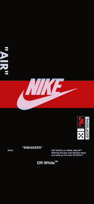 Punainen raita Nike iPhone -logo — iPhone 14 Taustakuvat
