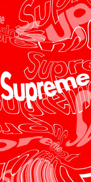 Punainen Supreme eri fontit logo — 18:9 Taustakuvat